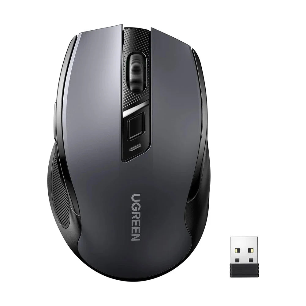 Mouse sem Fio UGREEN, 2.4G, 4000DPI, Ergonômico, Silencioso e com 6 botões - Para MacBook, Tablet, Laptops, Computador