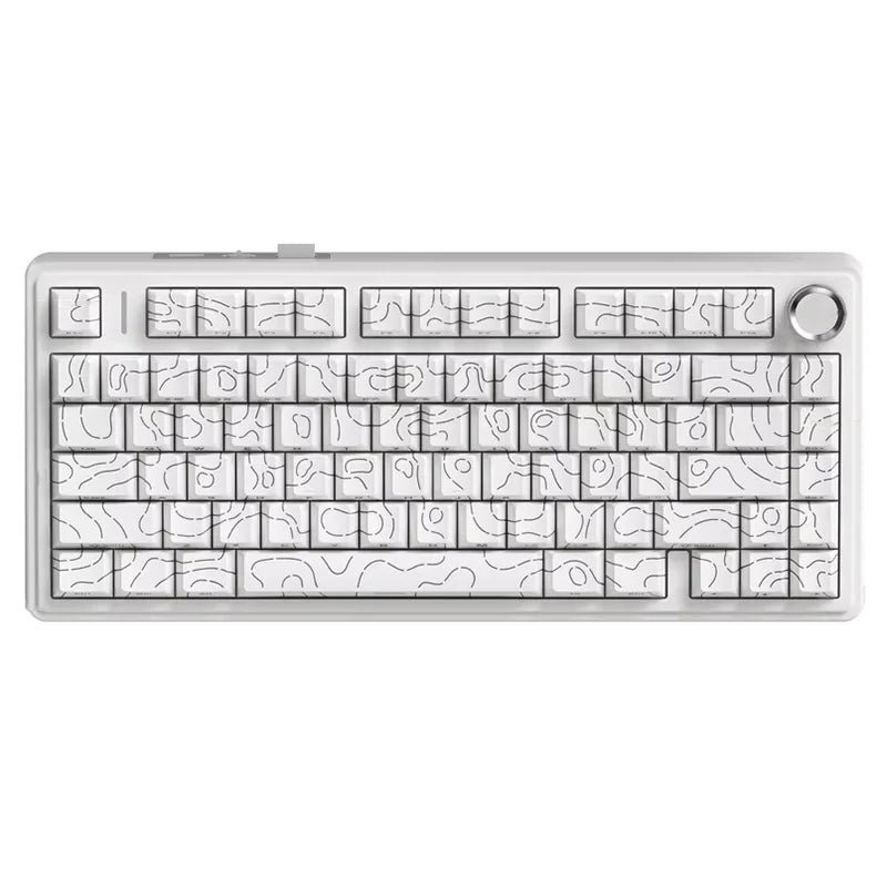 Teclado Mecânico sem Fio AULA F75, Layout 75%, Bluetooth, 2,4Ghz - Para PC e laptop