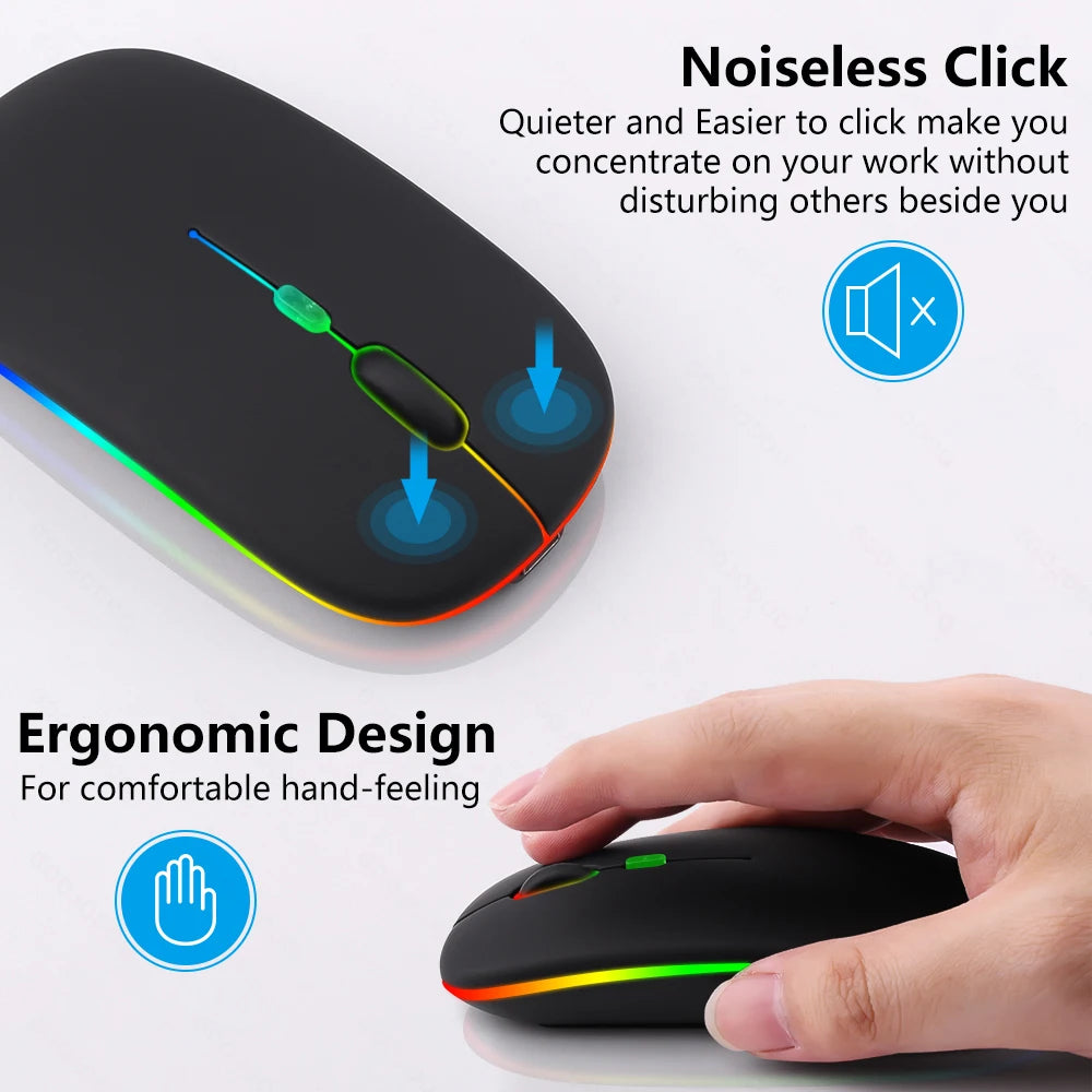 Mouse Sem Fio Bettdow, 2400DPI, 2,4GHz, Bluetooth
