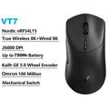 Mouse Gamer Sem Fio Rapoo VT7 MAX / VT7 com Taxa de Polling 8K Real, Leve (53g) e Bateria com Duração de até 750 Horas