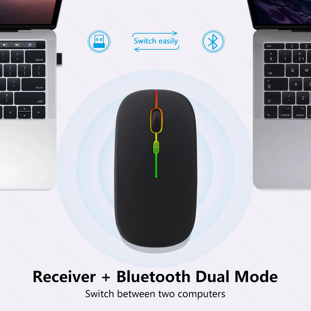 Mouse Sem Fio Bettdow, 2400DPI, 2,4GHz, Bluetooth