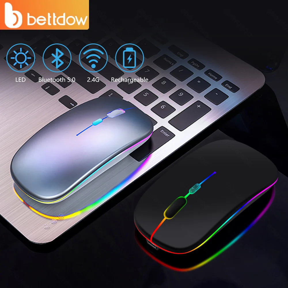 Mouse Sem Fio Bettdow, 2400DPI, 2,4GHz, Bluetooth